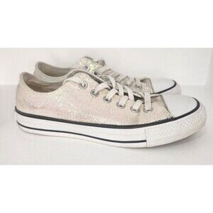 514783F Converse All Star Low Top Opalescent Sequin Shoes Womens Size 7